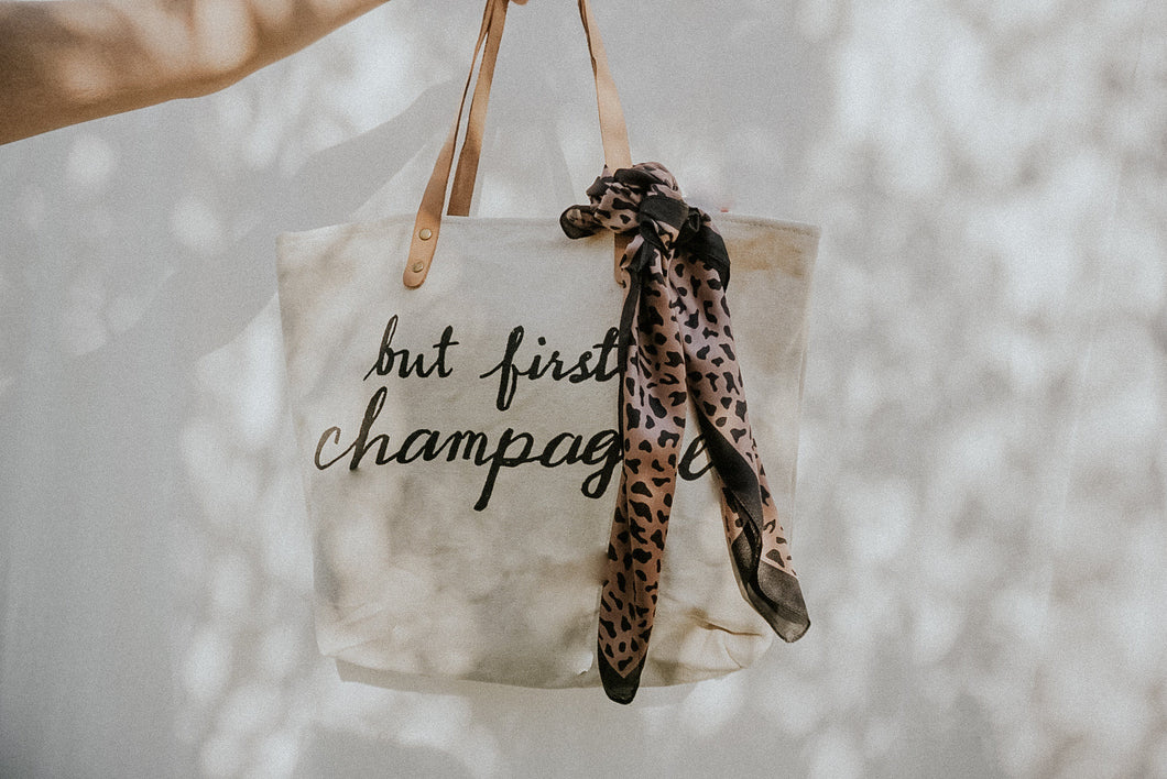 But First Champagne Tote