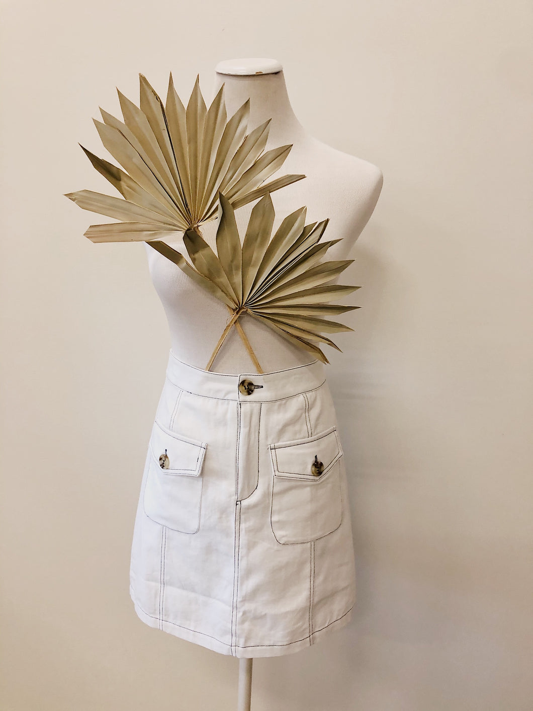 White Pocket Skirt