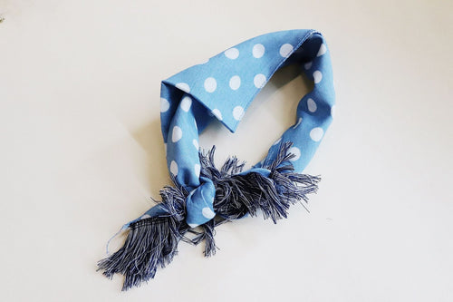 Sky Blue Polkadot Bandana