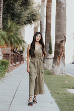 Load image into Gallery viewer, Olive Jumpsuit with Buckle