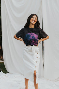 Buttoned Midi Skirt