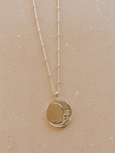 Load image into Gallery viewer, Gold Moon Face Pendant