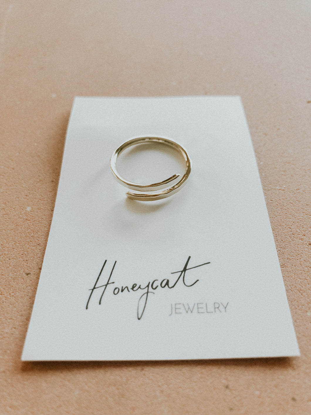 Hammered Marigold Wrap Ring