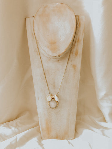 Crystal Shell Pendant Necklace