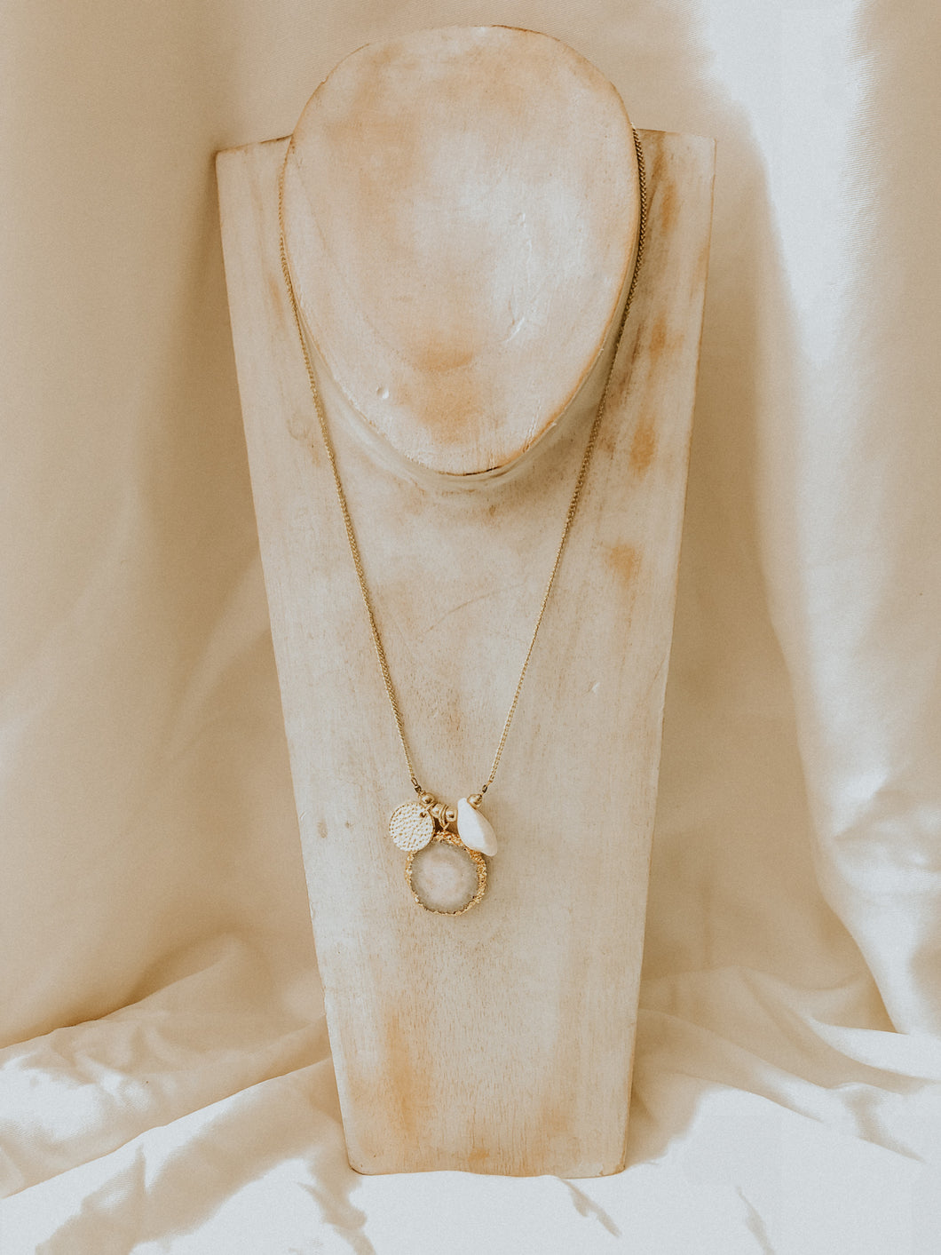 Crystal Shell Pendant Necklace