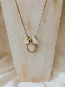 Crystal Shell Pendant Necklace