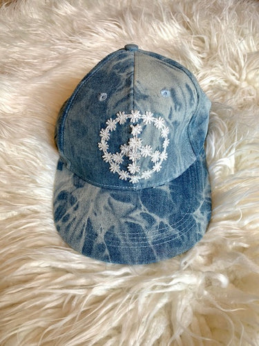 Floral Peace Denim Hat