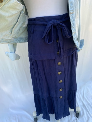 Navy Maxi Skirt