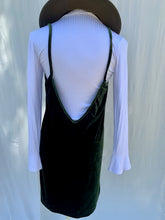 Load image into Gallery viewer, Forest Green Velvet Dress